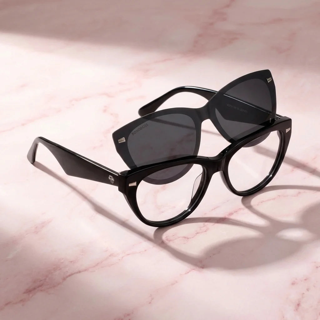 Vesta lentes ópticos negro marmol rosa Bonoboss #color_negro