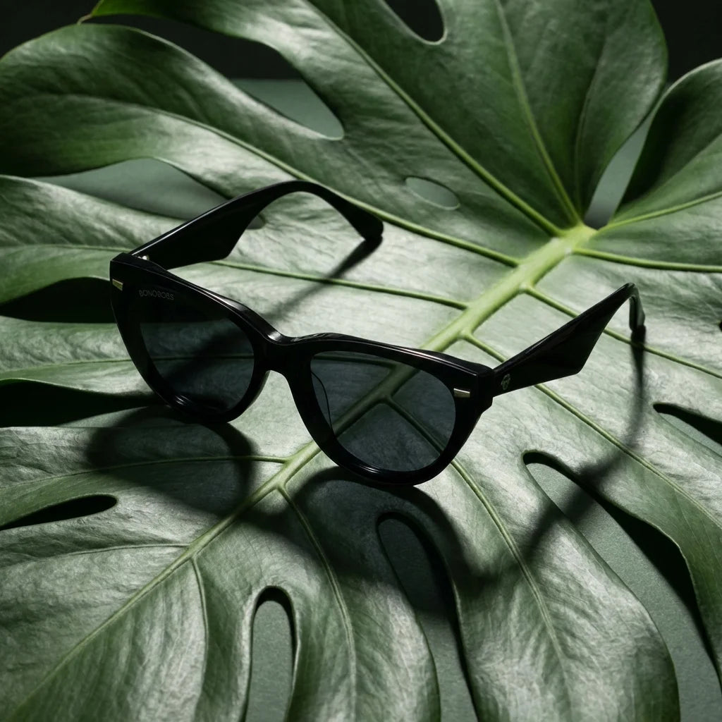 Vesta lentes ópticos negro botanico hoja Bonoboss #color_negro
