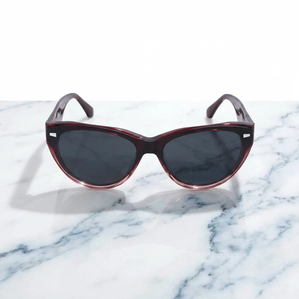 Vesta lentes ópticos rojo marmol blanco frontal Bonoboss #color_rojo