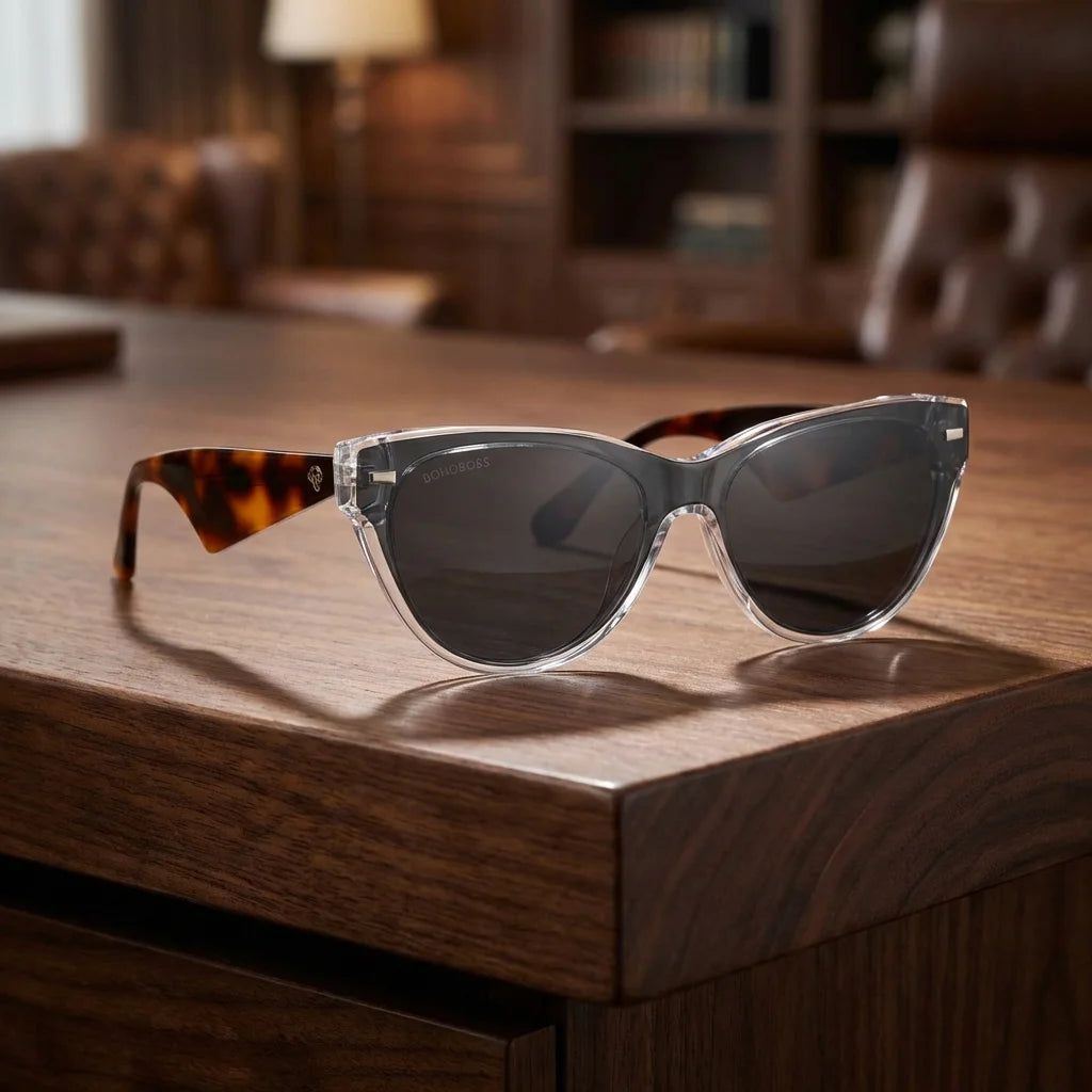 Vesta lentes ópticos transparente escritorio lujoso frontal Bonoboss #color_transparente