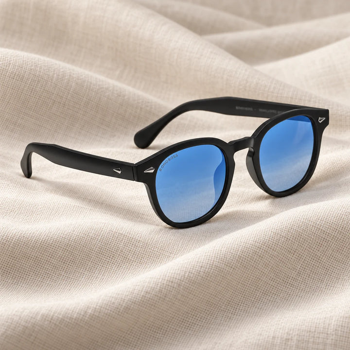 Lentes de sol Bonoboss Waimea RPET Gradiente Azul en contexto de estilo de vida #color_gradiente-azul