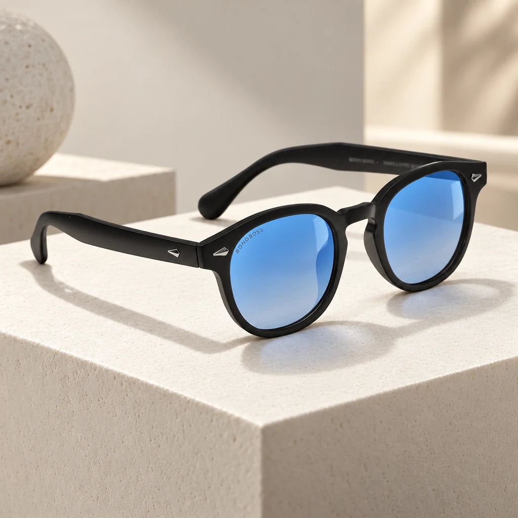 Lentes de sol Bonoboss Waimea RPET Gradiente Azul en contexto de estilo de vida #color_gradiente-azul