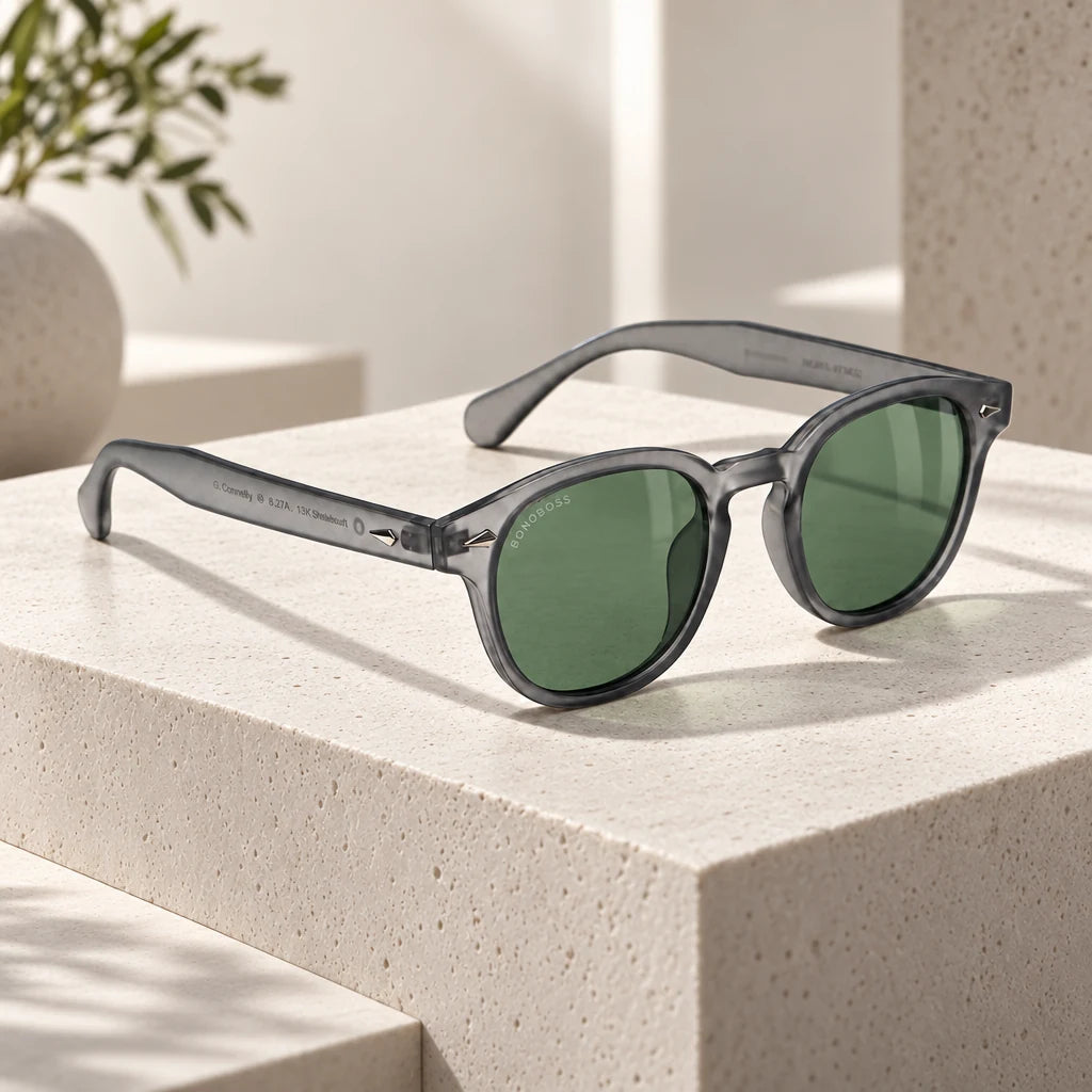 Lentes de sol Bonoboss Waimea RPET Transparente G15 en contexto de estilo de vida #color_transparente-g15