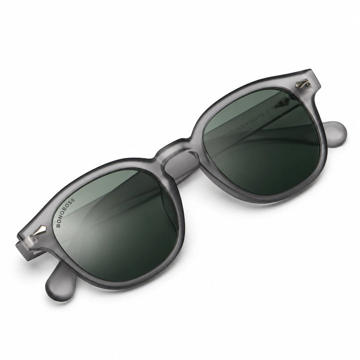 Lentes de sol Bonoboss Waimea RPET Transparente G15 armazón plegado vista superior plástico reciclado #editorial_plegado #color_transparente-g15