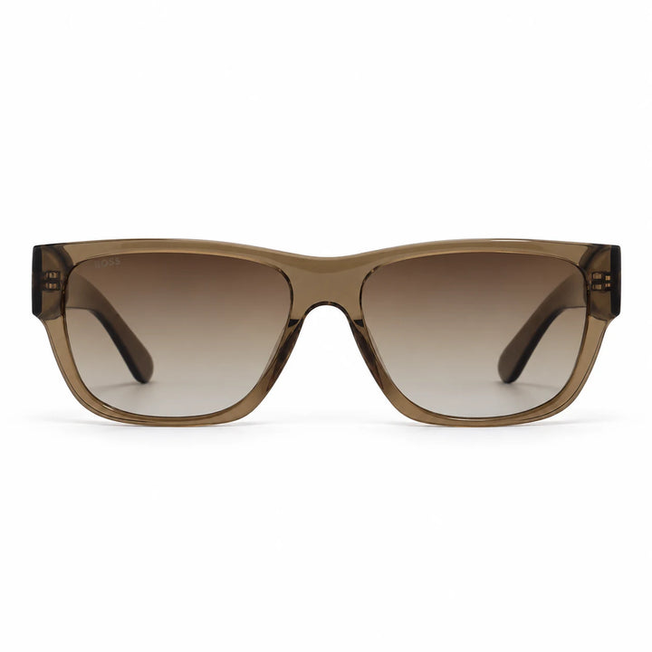 Lentes de sol polarizados Zorros Café transparente, Lente café degradado vista frontal #color_brown #foto_frontal