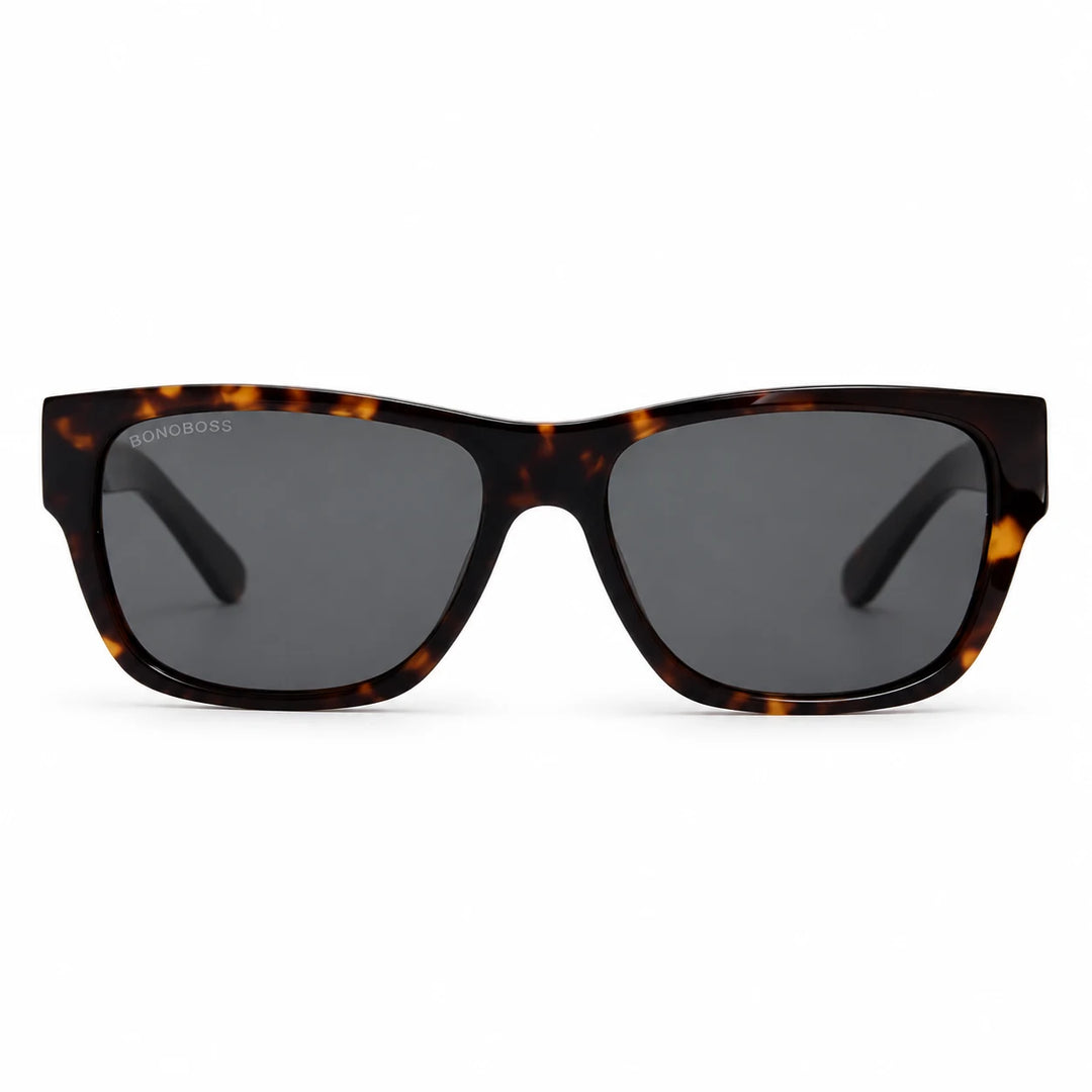Lentes de sol polarizados Zorros Carey, Lente gris vista frontal #color_carey #foto_frontal