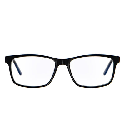 marcos ópticos cuadrados en oferta baratos para usar con receta oftalmológica de color negro para hombre