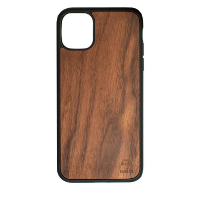 carcasa de madera sustentable nogal para iPhone resistente absorbe caidas protege pantalla. Carcasa para iPhone 11, 12, 13 y 14