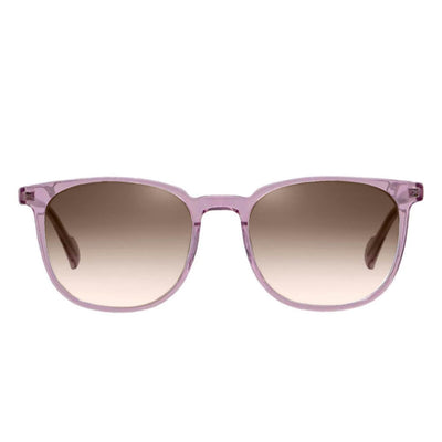 lentes de sol transparentes rosados de mujer con cristales polarizados