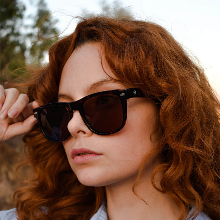 anteojos lentes de sol polarizados de color carey forma clásica para hombre y mujer de cara redonda con o sin receta optica grandes tamaño XL #color_carey