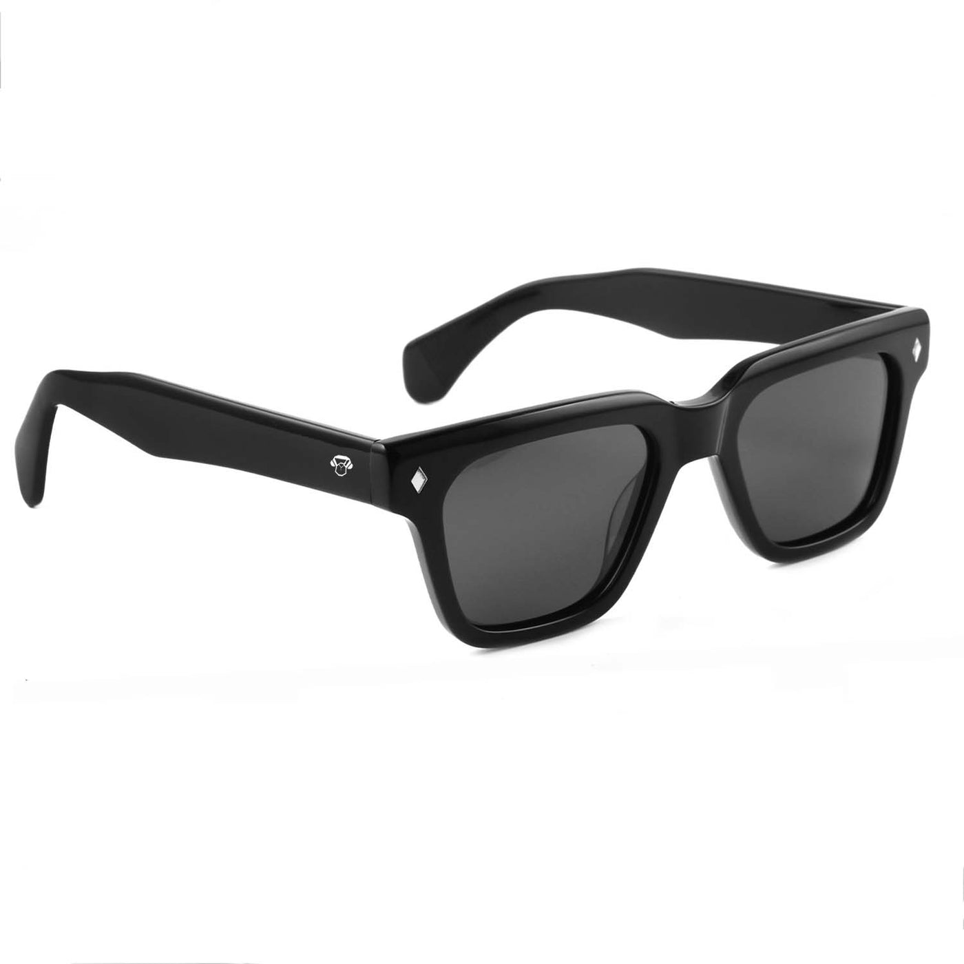 anteojos de sol cuadradados rectangulares polarizados de color negro para hombre y mujer de cara redonda de moda