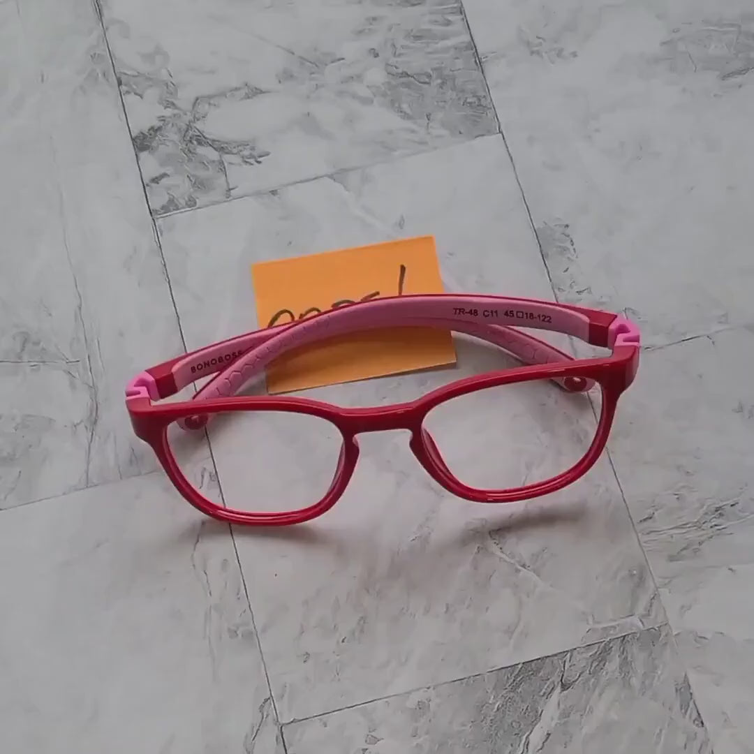 marcos armazones y lentes opticos de moda flexibles para niñas de niños miraflex goma gratis oferta descuento #color_rojo