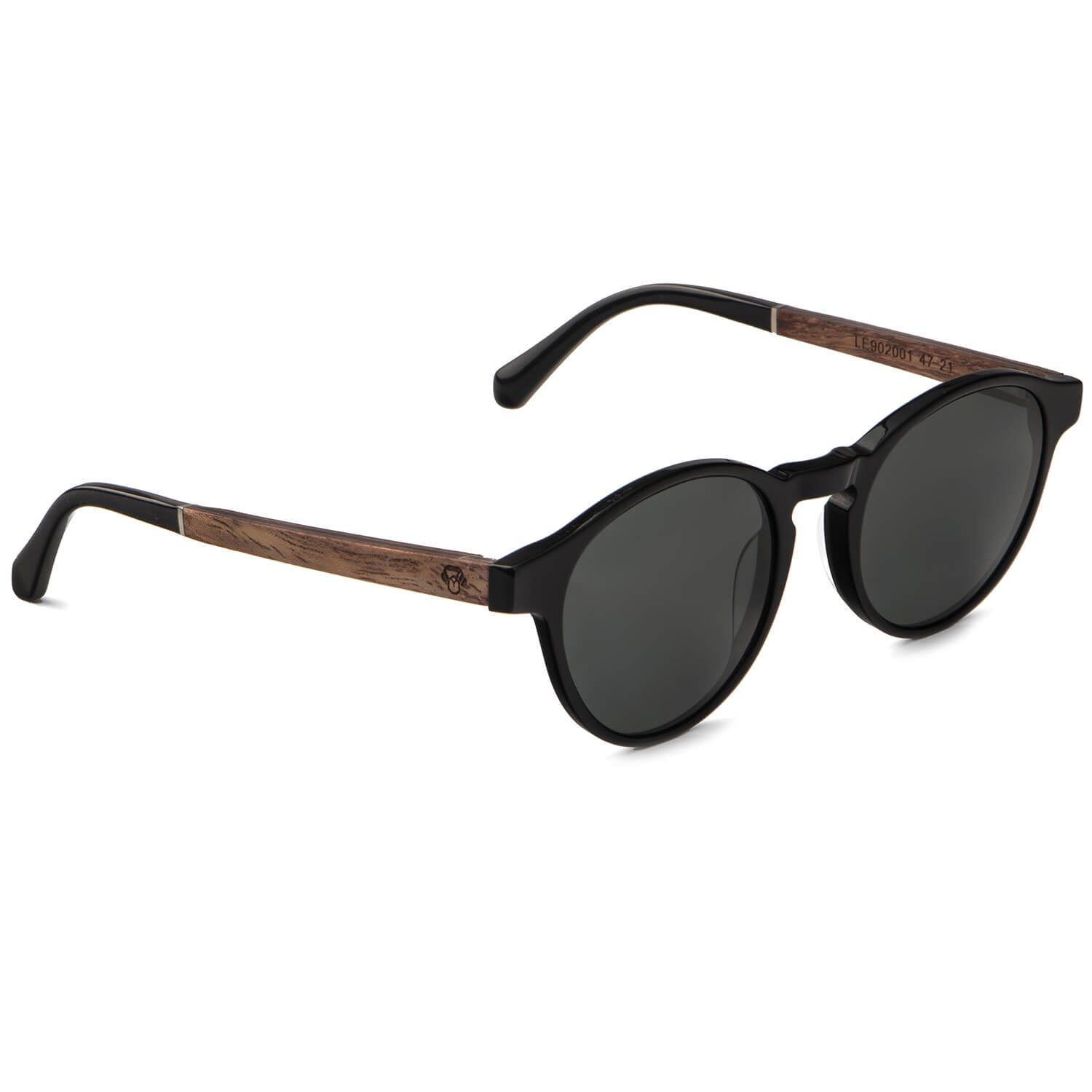 Lentes Sol Polarizado Redondo Reciclado Madera LE902001 Bonoboss