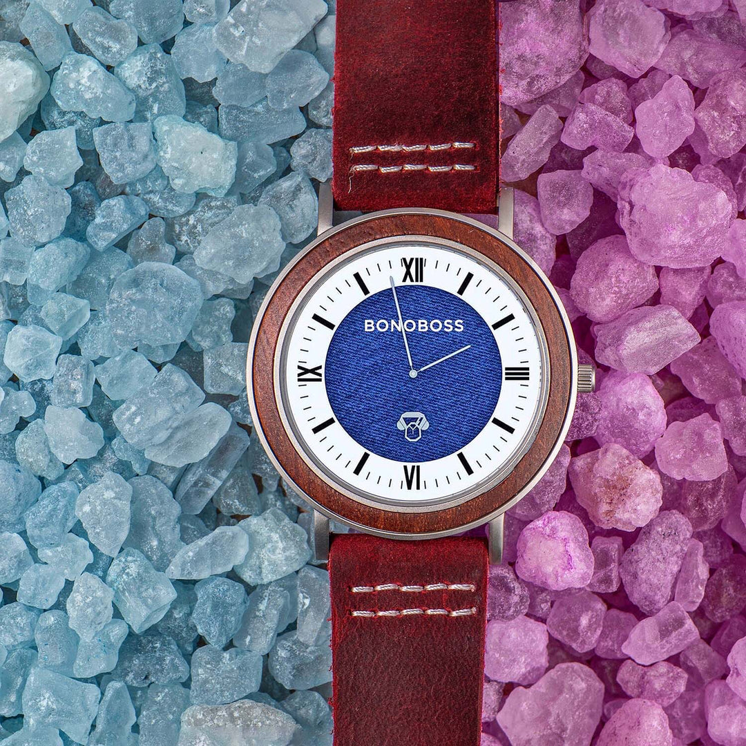 Reloj Acero Inoxidable y Madera Para Hombre y Mujer Toki Bonoboss