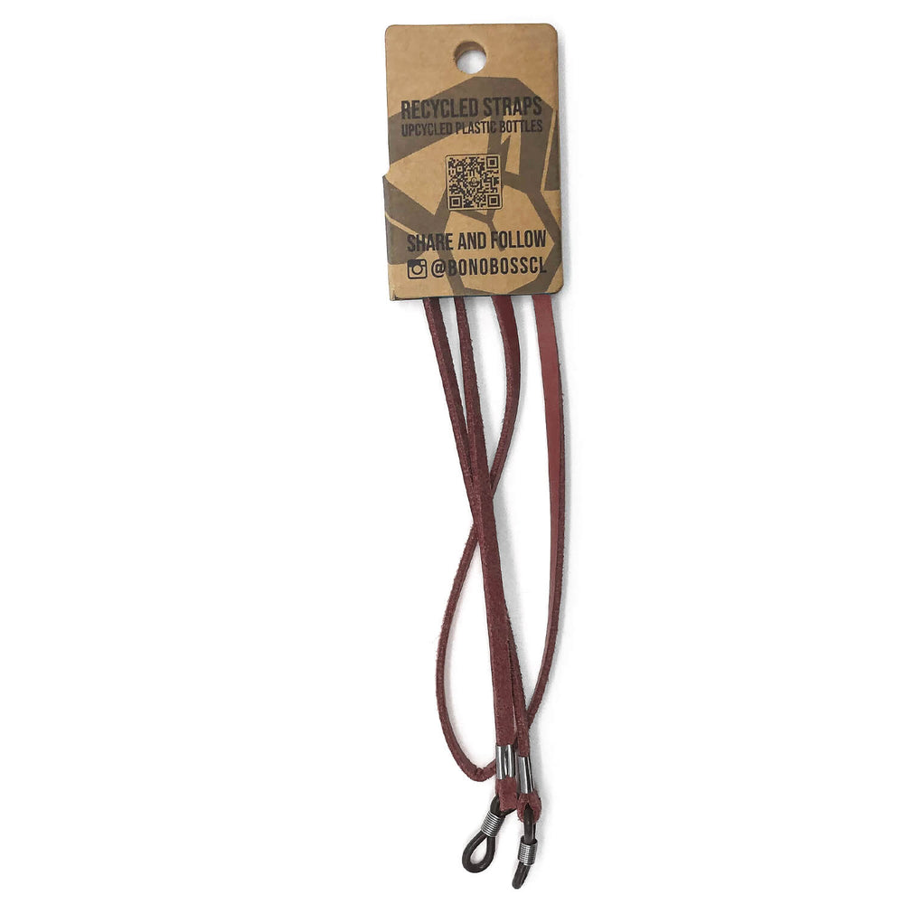 Strap Liso Plástico Reciclado accesorio para lentes café vista frontal diseño universal #color_brown